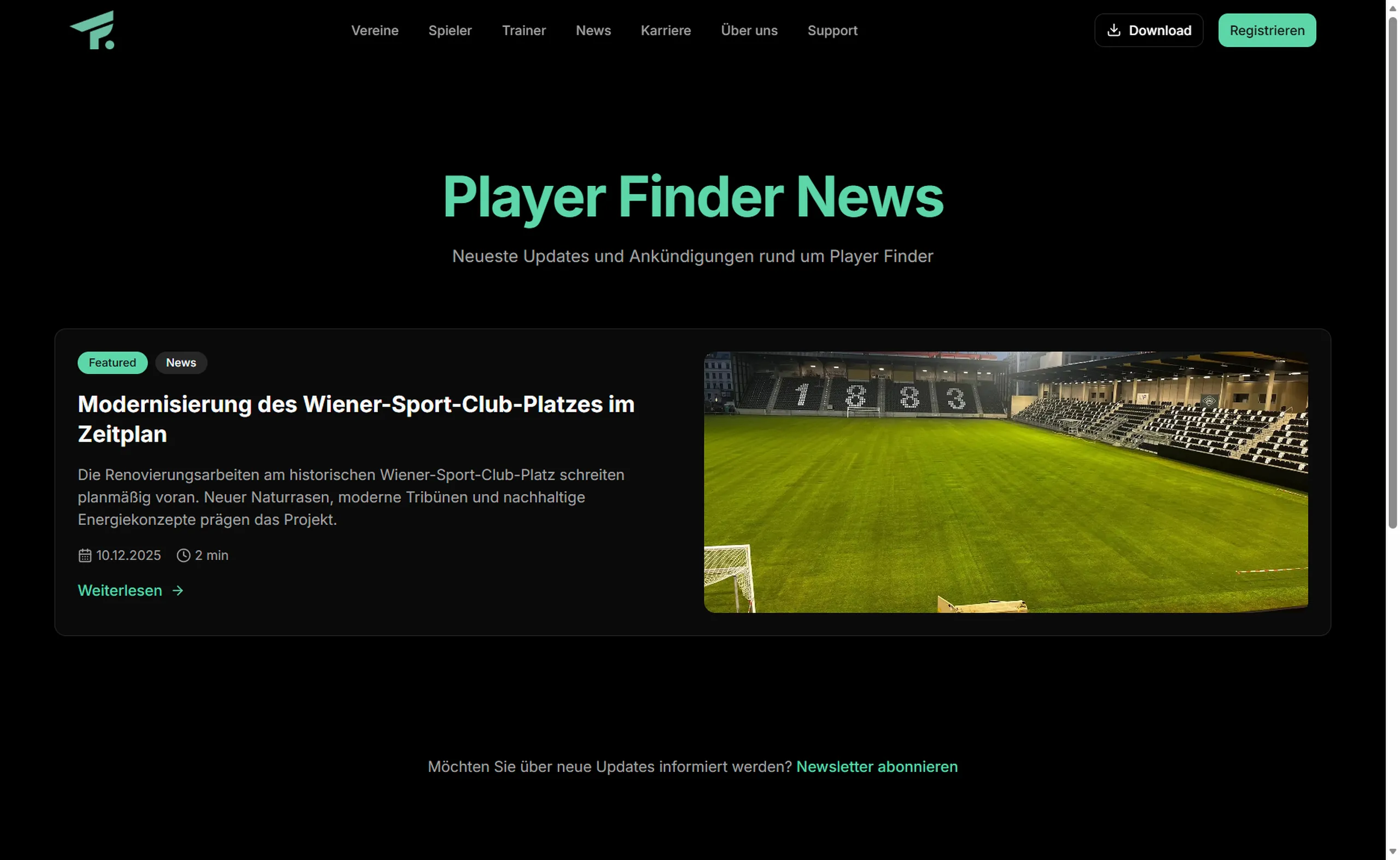 Player Finder Blog / News System