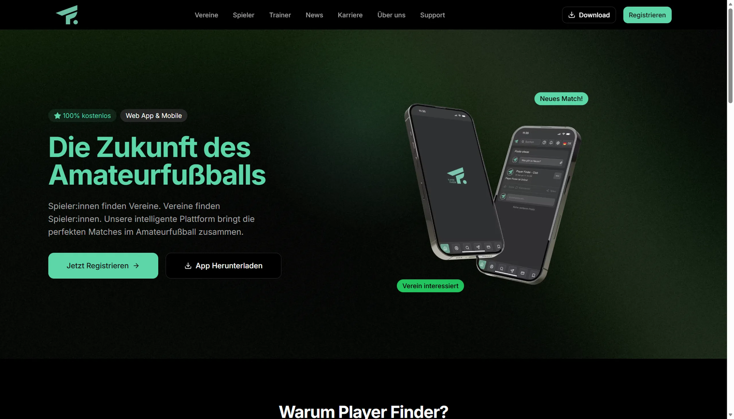 Player Finder – Custom Development Projekt von creatingfaces Wien