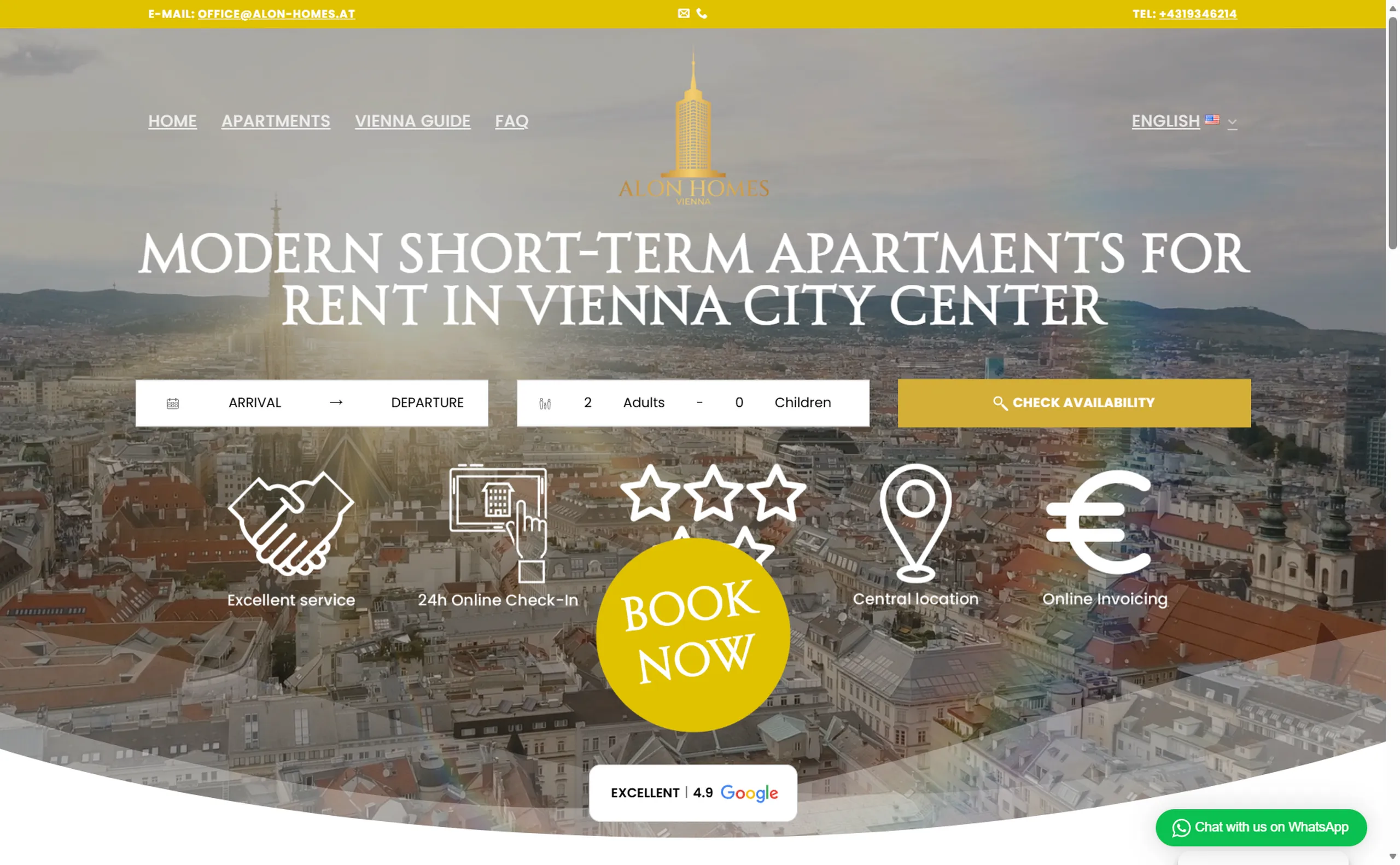 Alon Homes – WordPress Projekt von creatingfaces Wien