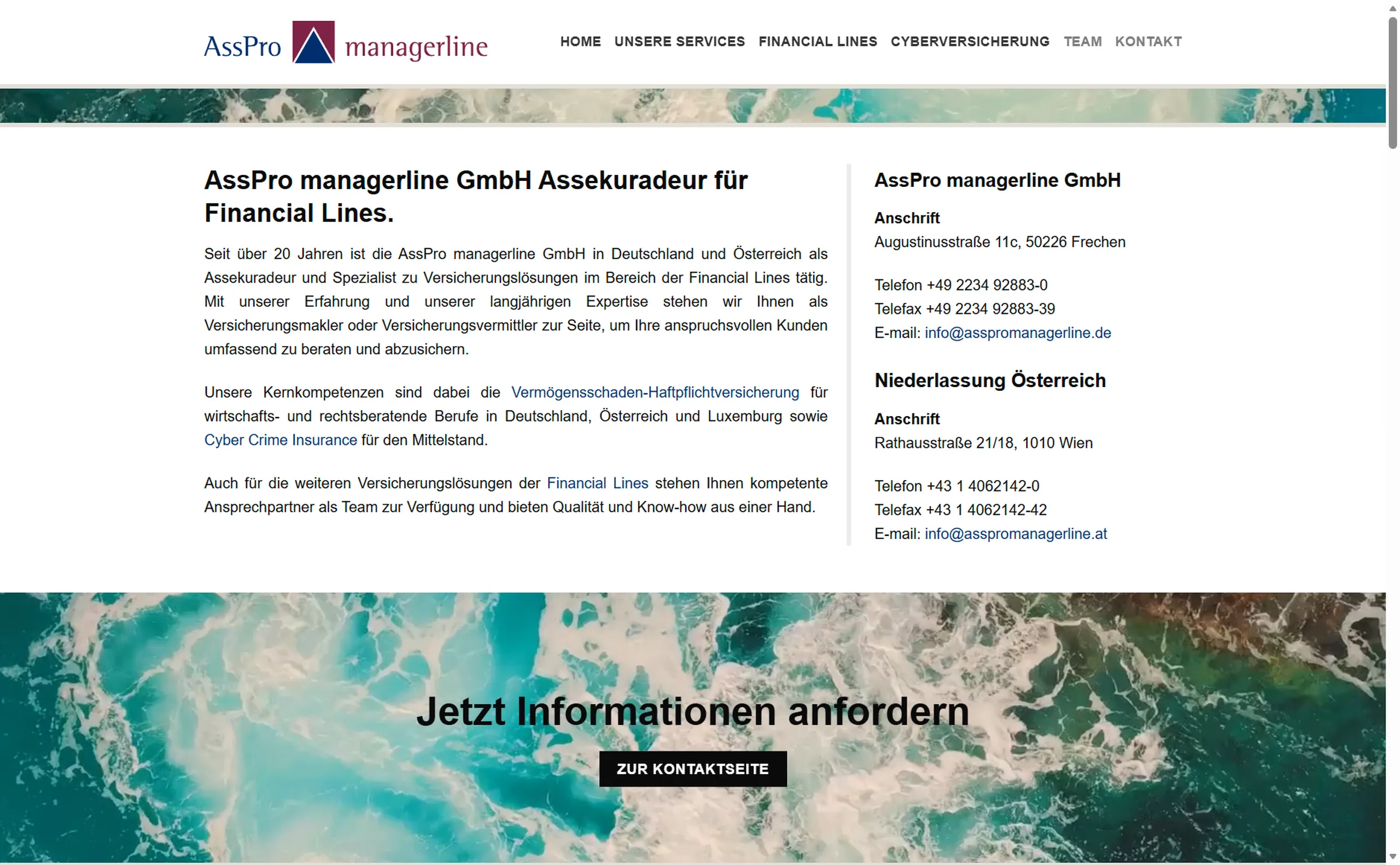 AssPro Managerline – WordPress Projekt von creatingfaces Wien