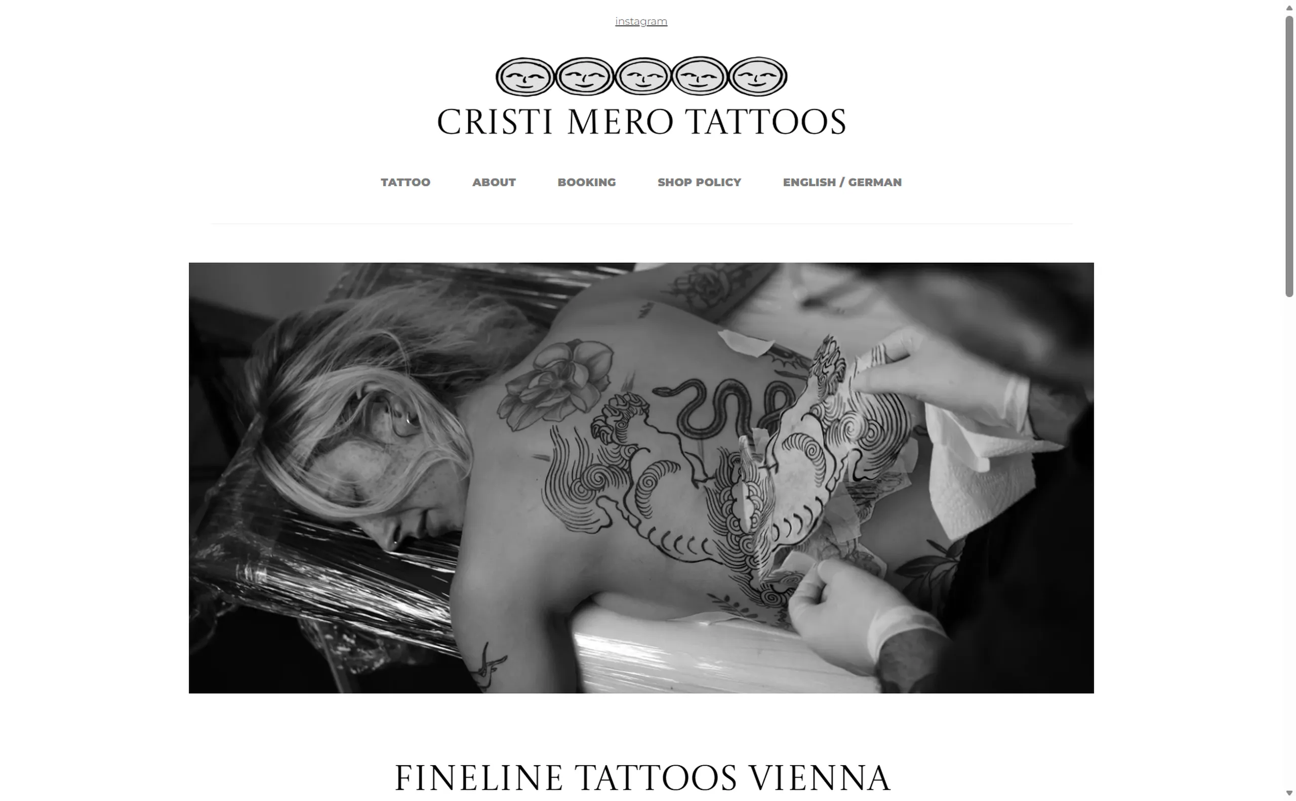 Cristi Mero Tattoo – WordPress Projekt von creatingfaces Wien