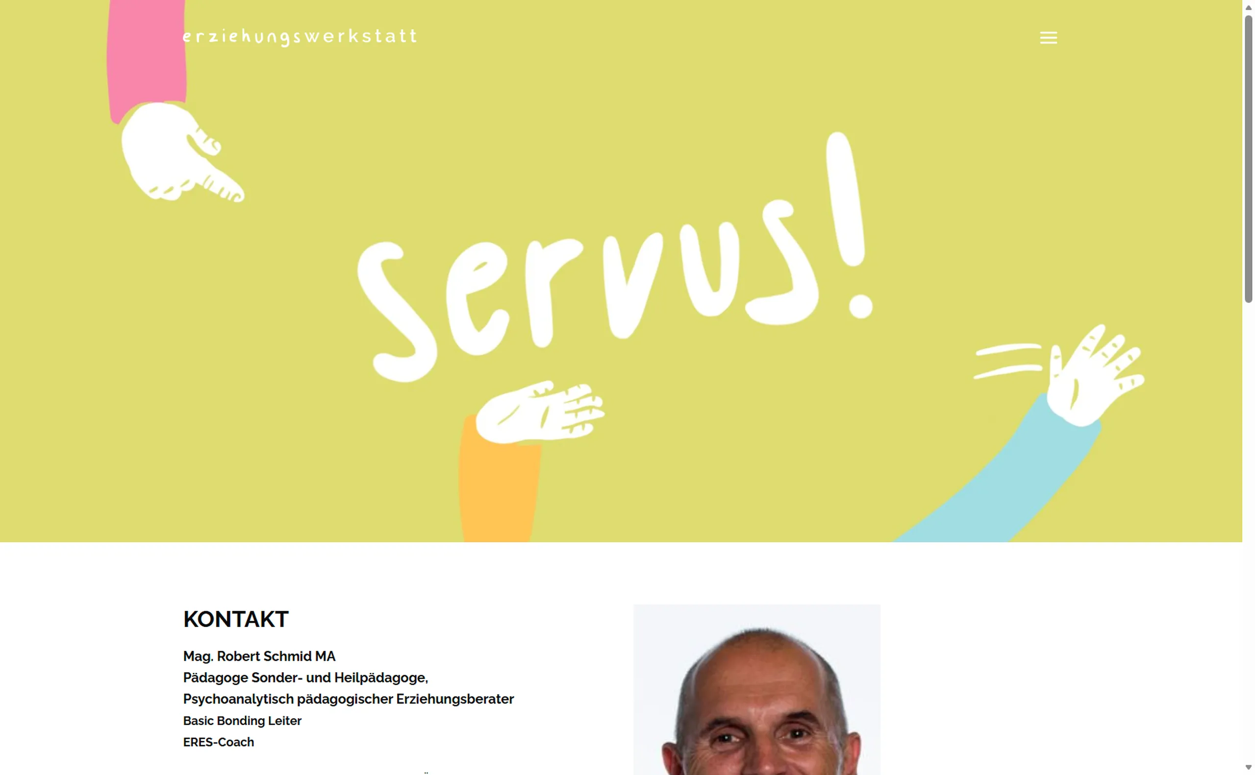 Erziehungswerkstatt – WordPress Projekt von creatingfaces Wien