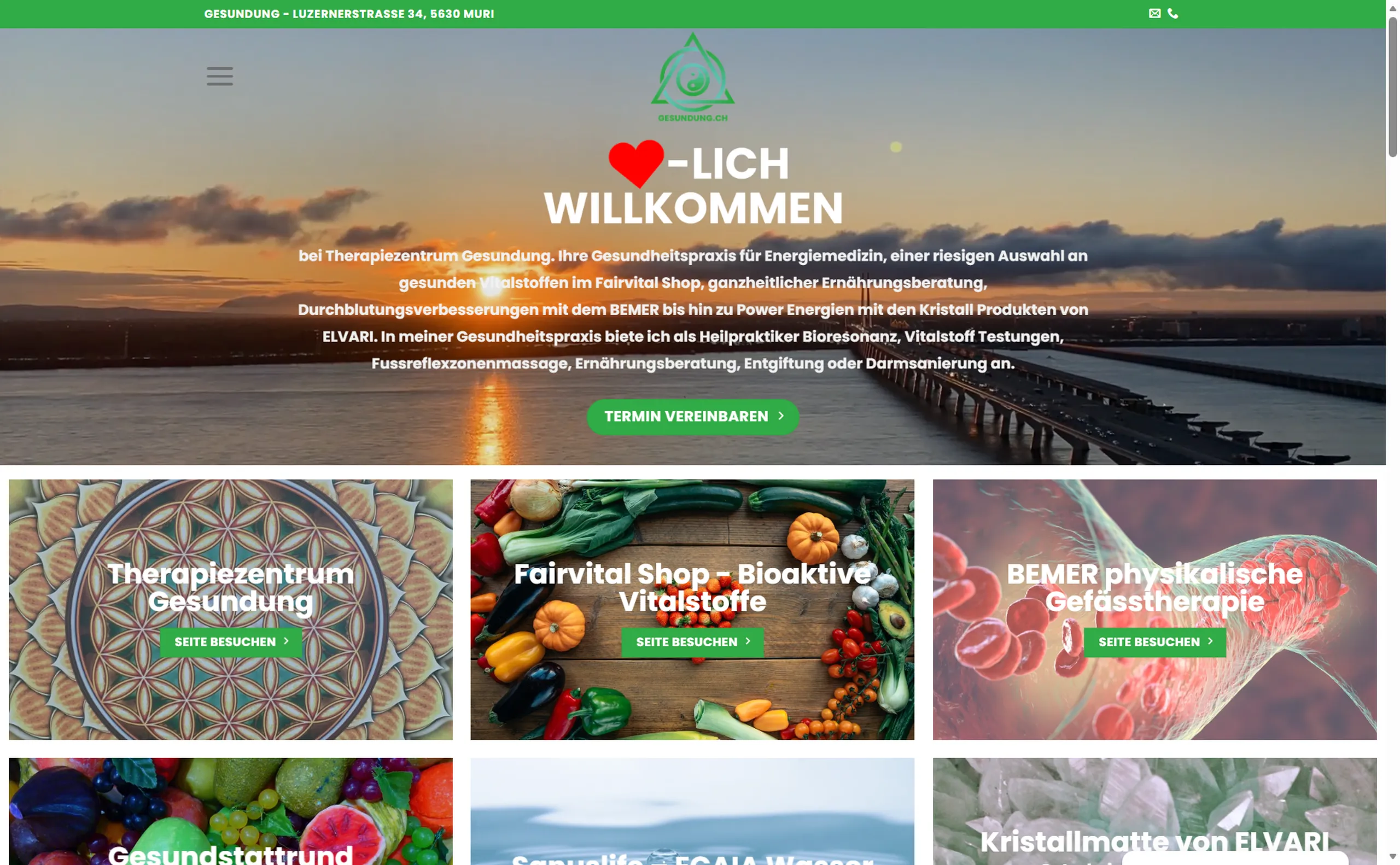 Therapiezentrum Gesundung – WordPress Projekt von creatingfaces Wien