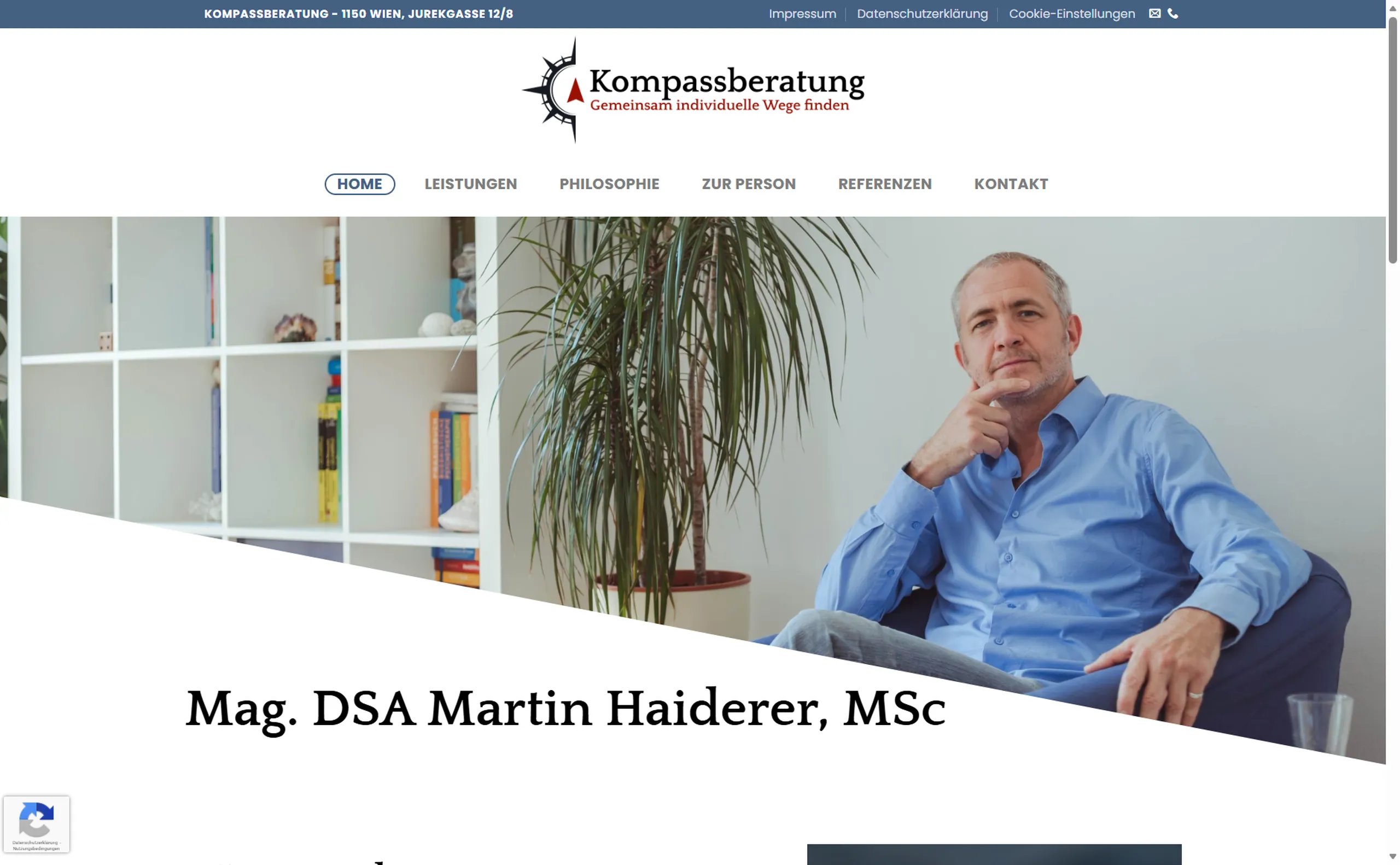 Kompassberatung – WordPress Projekt von creatingfaces Wien