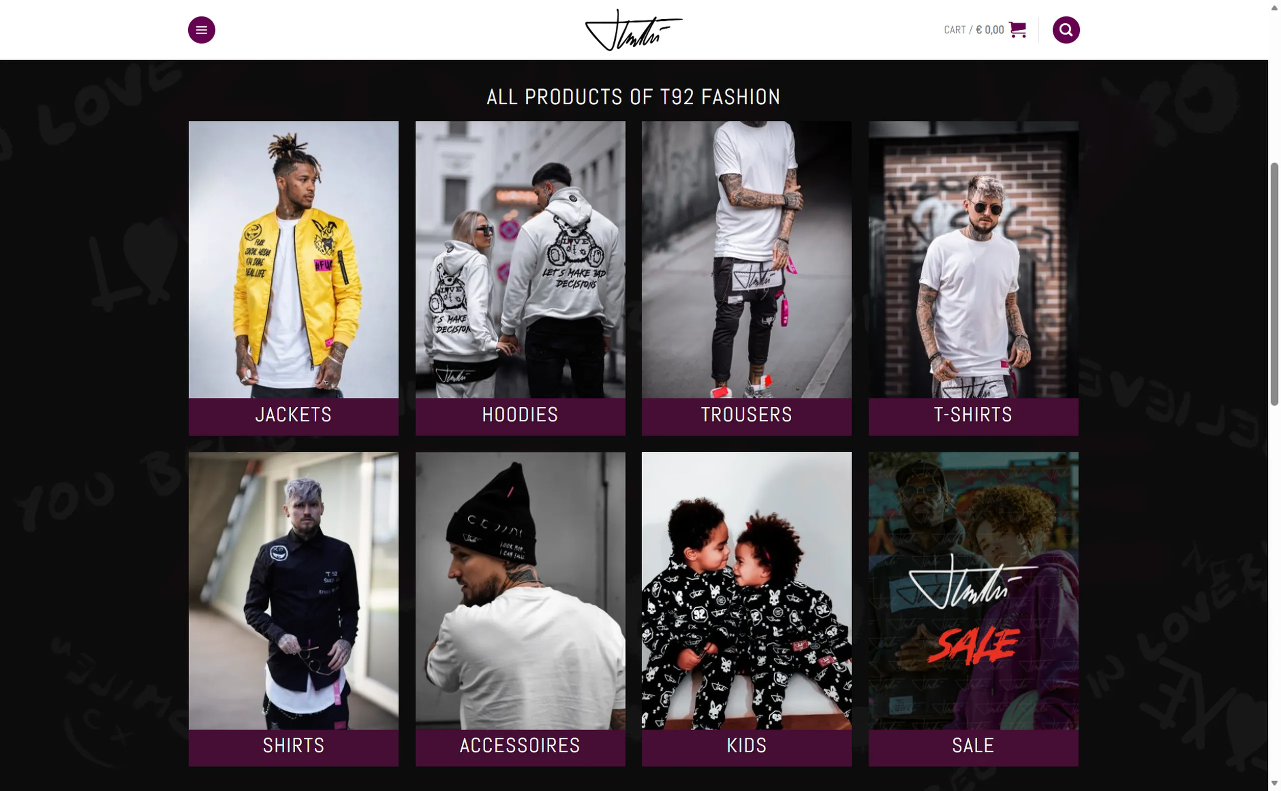 T92 Fashion – WordPress Projekt von creatingfaces Wien