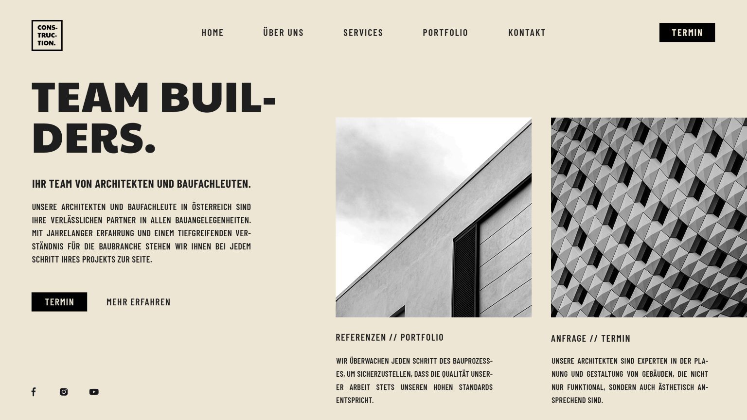 Webdesign für Bauunternehmen Beispiel 2